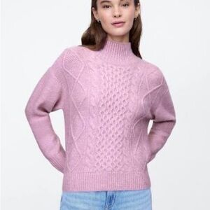 GAP Cable-Knit Mockneck Sweater